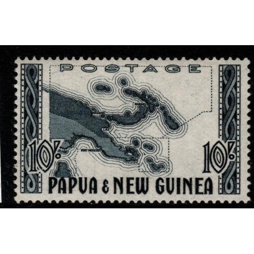 PAPUA NEW GUINEA SG14 1952 10/= DEFINITIVE MTD MINT