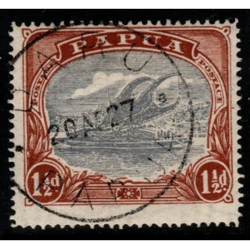 PAPUA SG95d 1925 1½d PALE GREY-BLUE & BROWN "POSTACE" AT RIGHT FINE USED