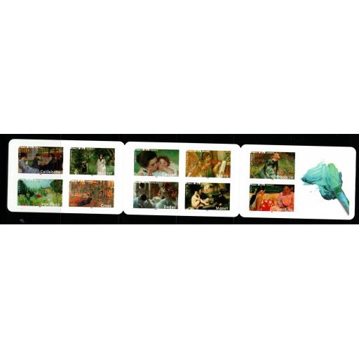 FRANCE SGCSB69(4152/61) 2006 IMPRESSIONIST PAINTINGS BOOKLET MNH