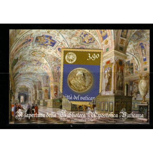 VATICAN CITY SG1598 2010 RE-OPENING OF VATICAN APOSTOLIC LIBRARY S/ADHESIVE MNH