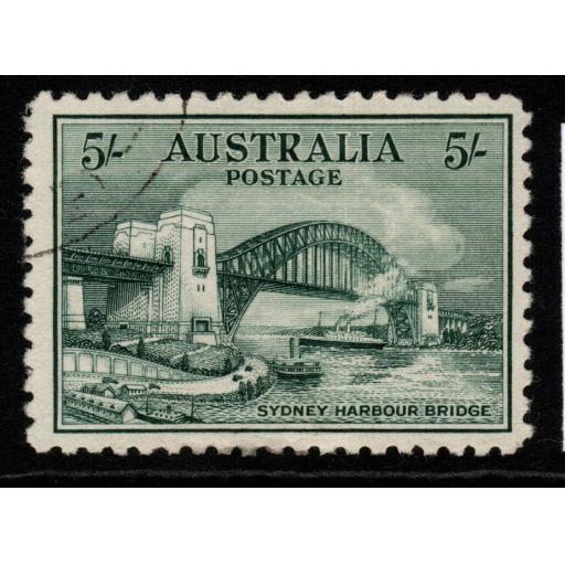 AUSTRALIA SG143 1932 5/= BLUE-GREEN FINE USED