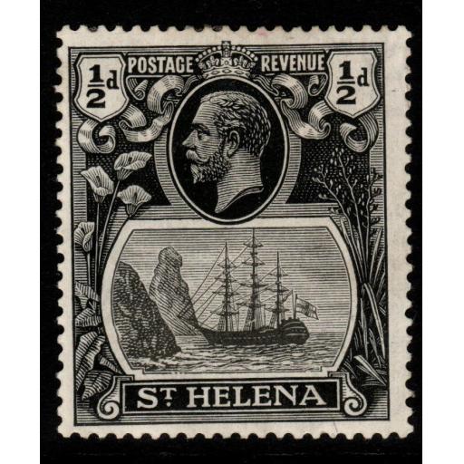 ST.HELENA SG97a 1923 ½d GREY & BLACK BROKEN MAINMAST MTD MINT