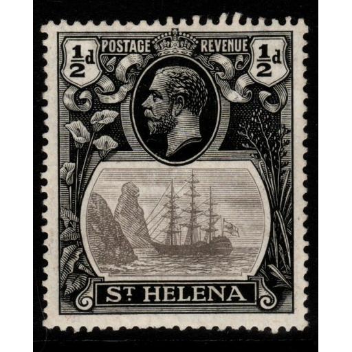ST.HELENA SG97c 1923 ½d GREY & BLACK CLEFT ROCK MTD MINT