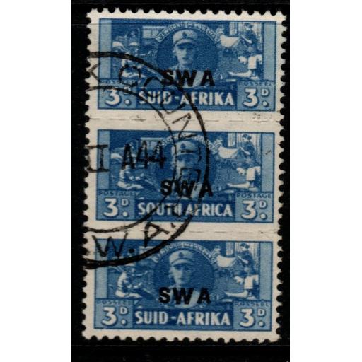 SOUTH WEST AFRICA SG127 1943 3d BLUE FINE USED