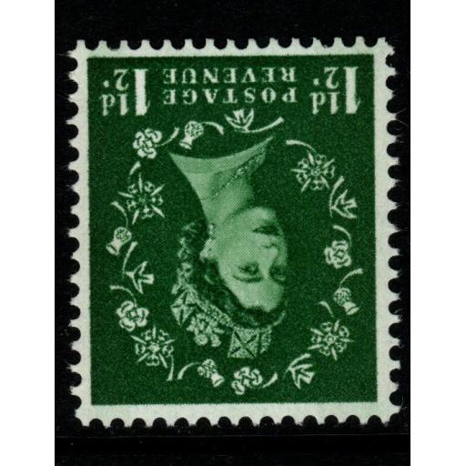 GB SG612wi 1960 1½d GREEN PHOSPHOR WMK INVERTED MNH