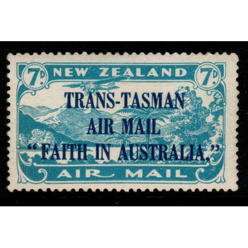 NEW ZEALAND SG554 1934 TRANS TASMAN AIR MAIL MTD MINT