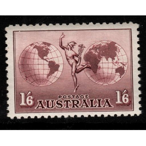AUSTRALIA SG153 1934 1/6 DULL PURPLE NO WMK MNH