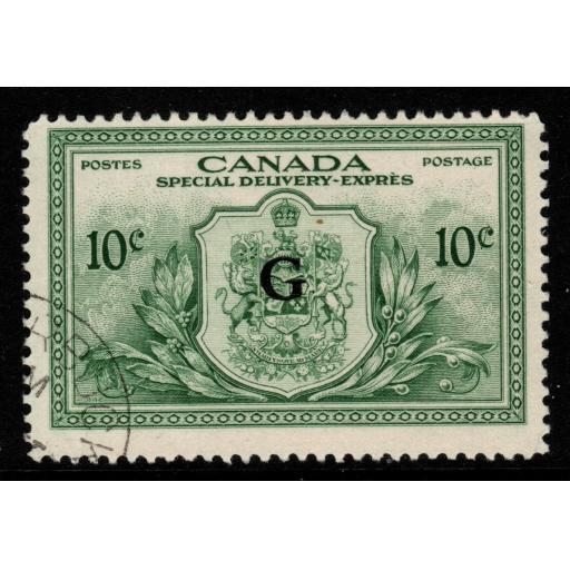 CANADA SGOS21 1950 10c GREEN FINE USED