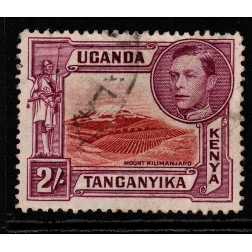 KENYA, UGANDA & TANGANYIKA SG146a 1941 2/= LAKE-BROWN & BROWN-PURPLE p14 USED