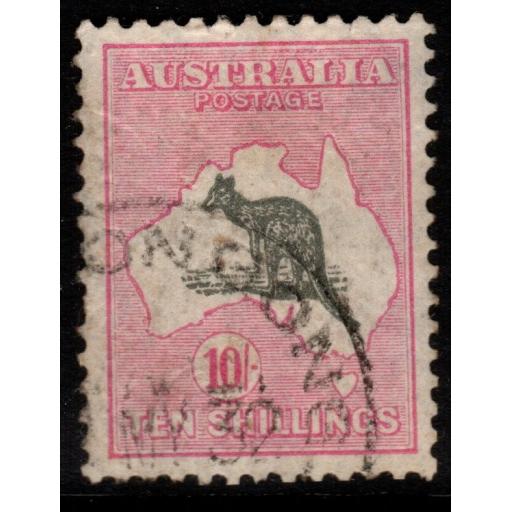 AUSTRALIA SG112 1929 10/= GREY & PINK USED