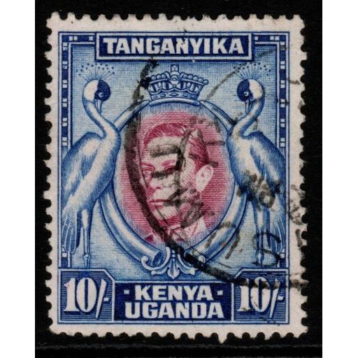 KENYA, UGANDA & TANGANYIKA SG149 1938 10/= PURPLE & BLUE p13¼ FINE USED
