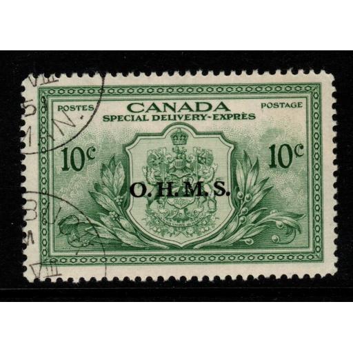CANADA SGOS20 1950 10c GREEN FINE USED