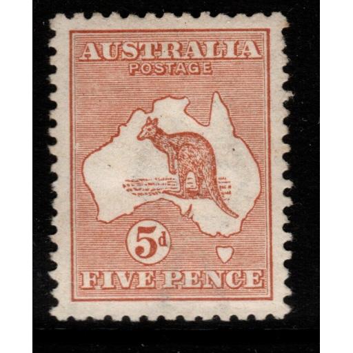 AUSTRALIA SG8 1913 5d CHESTNUT DIE II MTD MINT