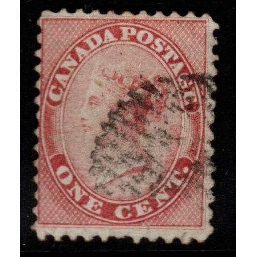 CANADA SG29 1859 1c PALE ROSE USED