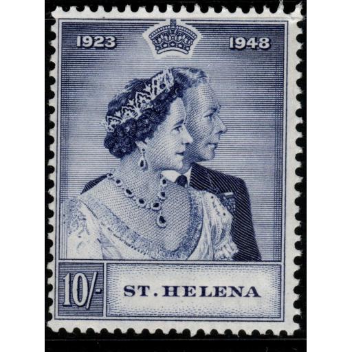 ST.HELENA SG144 1948 10/= SILVER WEDDING MNH