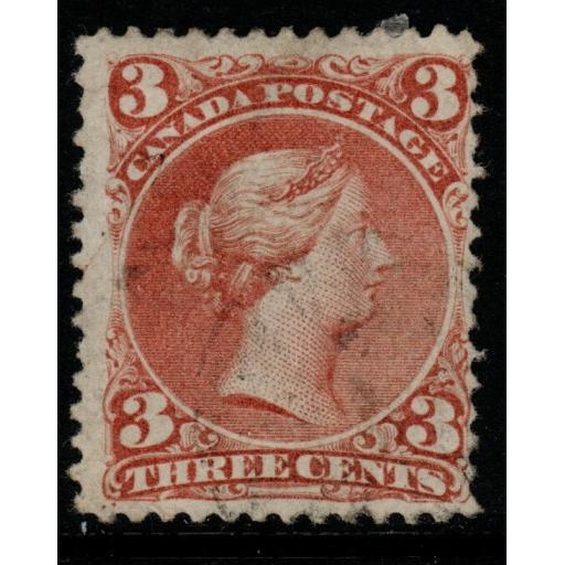 CANADA SG58 1868 3c BROWN-RED USED