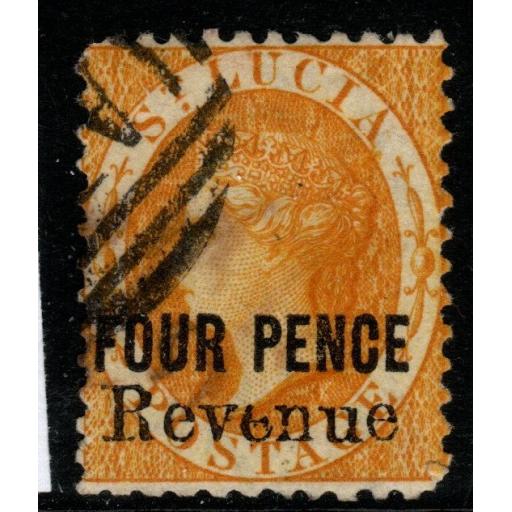 ST.LUCIA SGF26 1883 4d YELLOW USED