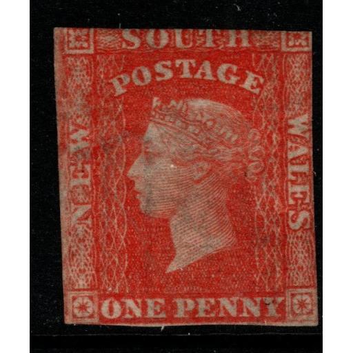 NEW SOUTH WALES SG109 1856 1d ORANGE-RED MTD MINT