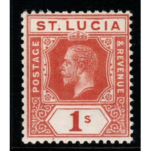 ST.LUCIA SG86 1920 1/= ORANGE-BROWN MNH