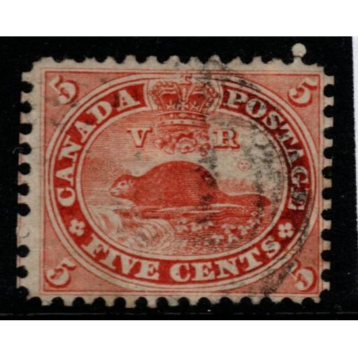 CANADA SG31 1859 5c PALE RED USED