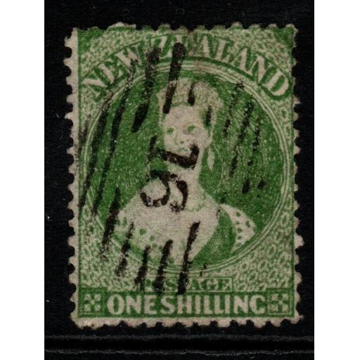 NEW ZEALAND SG124 1864 1/= GREEN p12½ USED