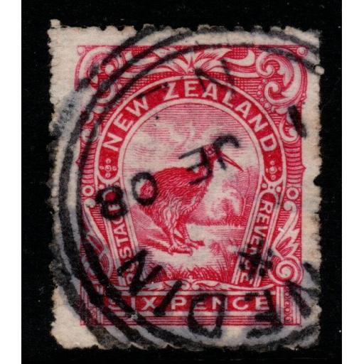 NEW ZEALAND SG380 1908 6d PINK USED