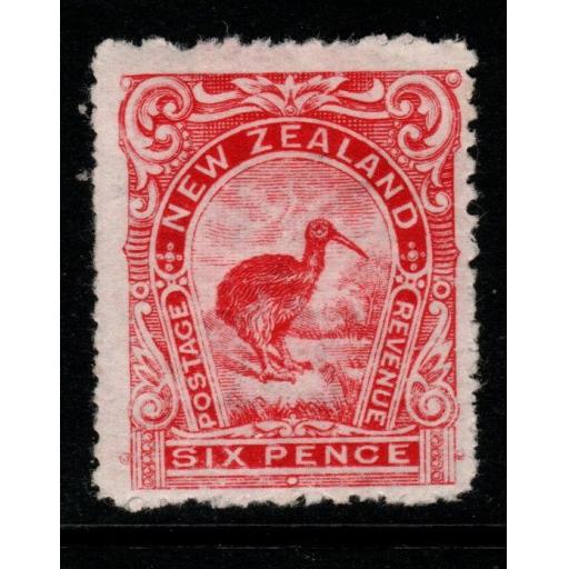 NEW ZEALAND SG376a 1907 6d RED MTD MINT