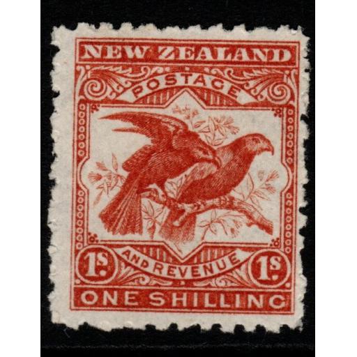 NEW ZEALAND SG315c 1902 1/= ORANGE-BROWN p11 MTD MINT