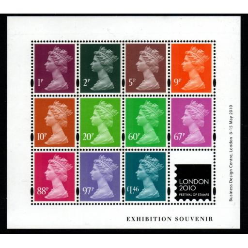 GB SGMS3073 2010 LONDON STAMP EXHIBITION SHEET MNH