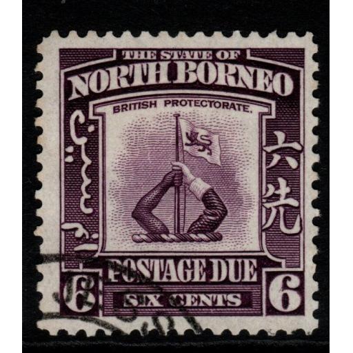 NORTH BORNEO SGD87 1939 6c VIOLET FINE USED