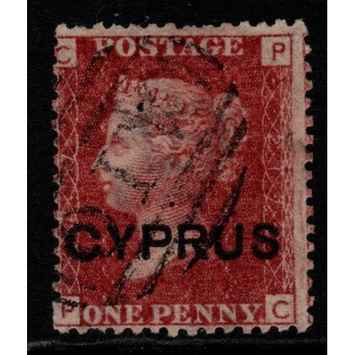 CYPRUS SG2 pl.217 1880 1d RED USED