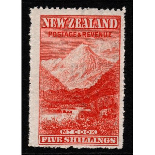 NEW ZEALAND SG329ba 1906 5/= DULL RED p14 WMK UPRIGHT MTD MINT