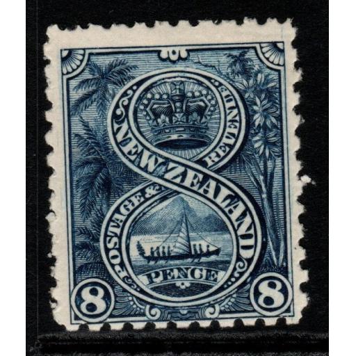 NEW ZEALAND SG266a 1899 8d PRUSSIAN BLUE MTD MINT