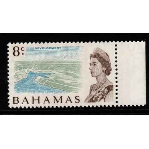 BAHAMAS SG300a 1970 8c DEFINITIVE WHITE PAPER MNH