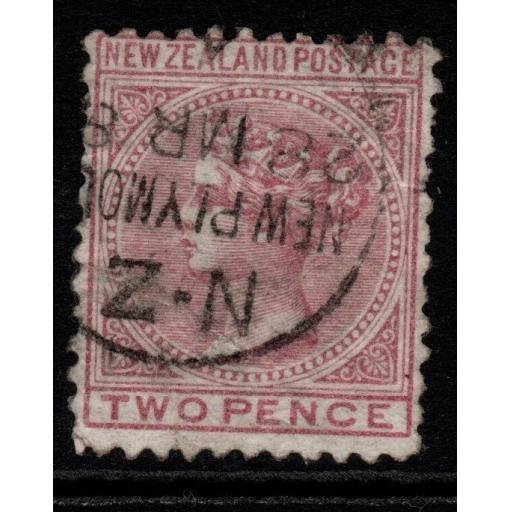 NEW ZEALAND SG158a 1878 2d ROSE USED