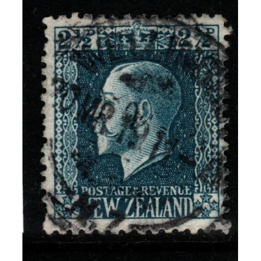 NEW ZEALAND SG419a 1916 2½d BLUE p14x14½ USED