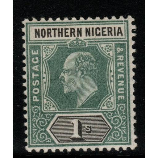 NORTHERN NIGERIA SG26 1905 1/= GREEN & BLACK SHORT PERF MTD MINT