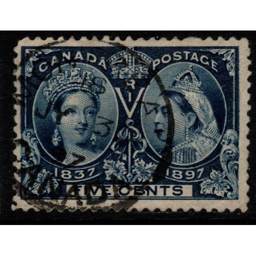 CANADA SG128 1897 5c DEEP BLUE FINE USED