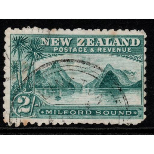 NEW ZEALAND SG269 1899 2/= BLUE-GREEN USED