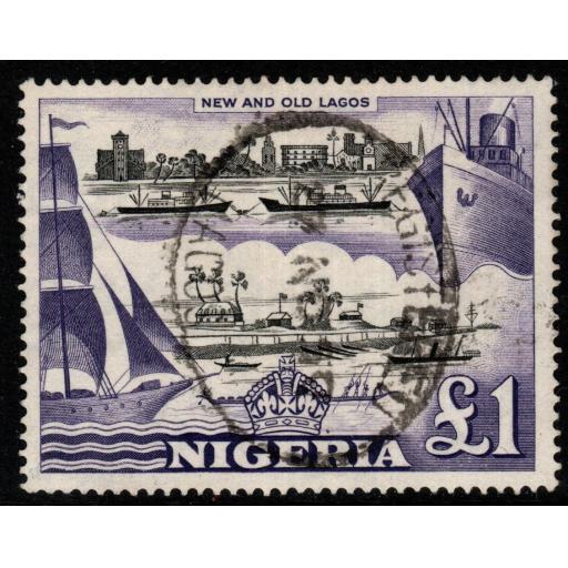 NIGERIA SG80 1953 £1 DEFINITIVE FINE USED