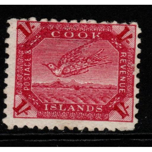 COOK ISLANDS SG20a 1900 1/= DEEP CARMINE MTD MINT