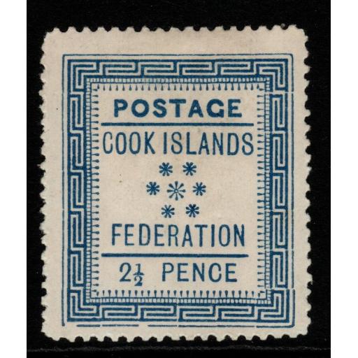 COOK ISLANDS SG3 1892 2½d BLUE MTD MINT