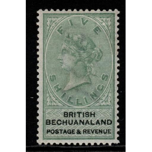 BECHUANALAND SG18 1888 5/= GREEN & BLACK MTD MINT