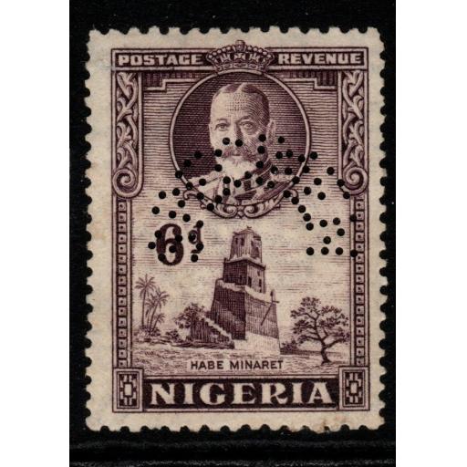 NIGERIA SG40s 1936 6d DULL VIOLET SPECIMEN MTD MINT