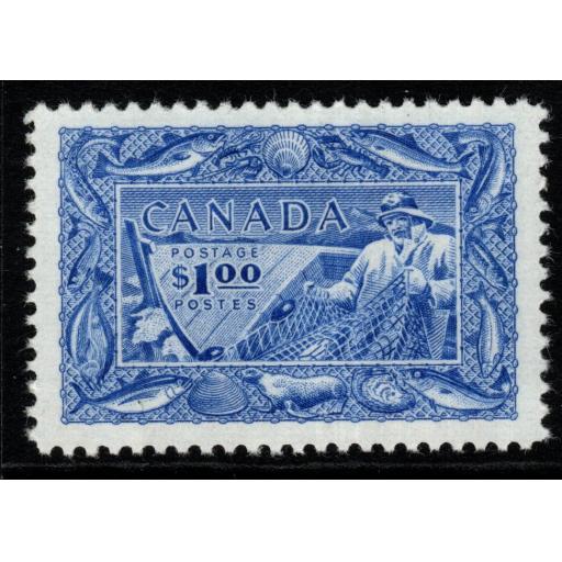 CANADA SG433 1951 $1 ULTRAMARINE MNH