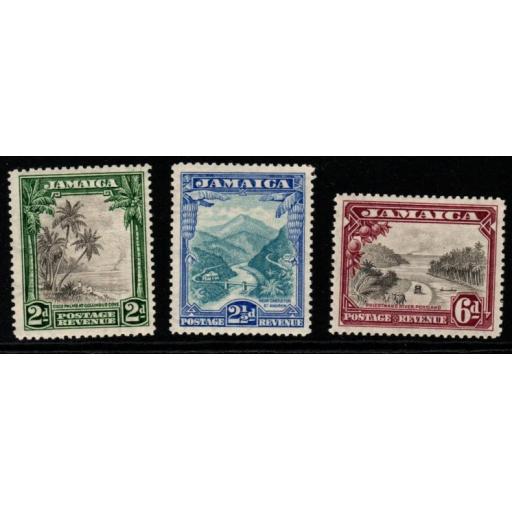JAMAICA SG111/3 1932 DEFINITIVE SET MTD MINT