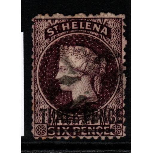 ST.HELENA SG11 1868 3d DEEP DULL PURPLE USED