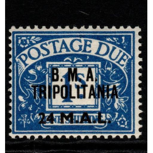 B.O.I.C.-TRIPOLITANIA SGTD5 1948 24l on 1/= DEEP BLUE MTD MINT