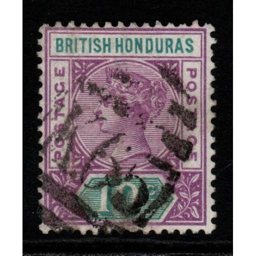 BRITISH HONDURAS SG57 1895 10c MAUVE & GREEN USED