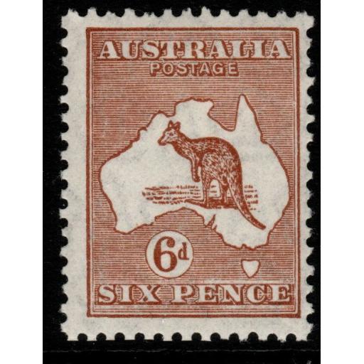 AUSTRALIA SG107 1929 6d CHESTNUT DIE IIB MTD MINT